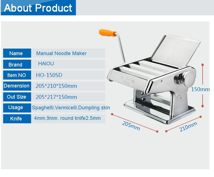 Factory direct supply small noodle making machine for home pasta roller streamline pasta maker cutter roller stainless steel