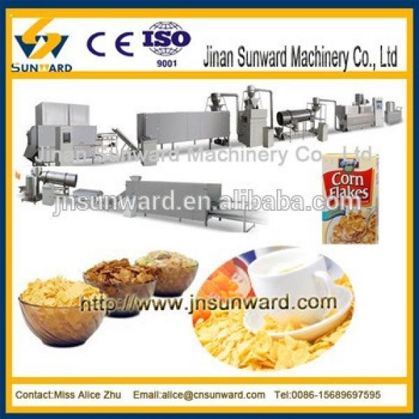 Food machine twin screw extruder, breakfast cereal food production line , corn flake machinery #1 image