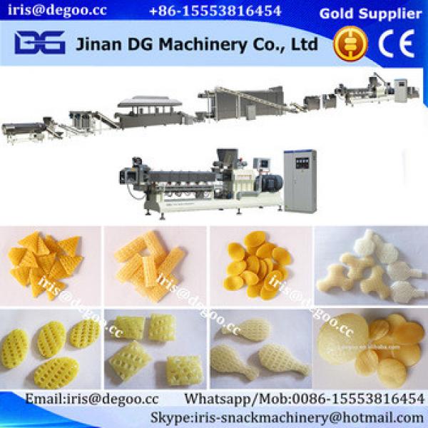 Jinan DG Continuous automatic pellets snacks food bingo cone cereal flour process machines production line making plant #1 image