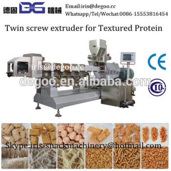 Twin screw extruder for TVP TSP Textured soy protein with CE ISO certificated #1 image