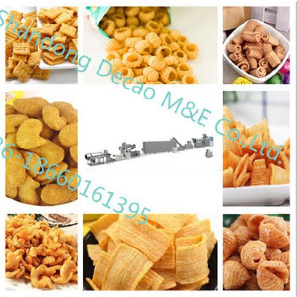 Small scale hot sale snacks food crispy sala chips/bugles/sticks making machine #1 image